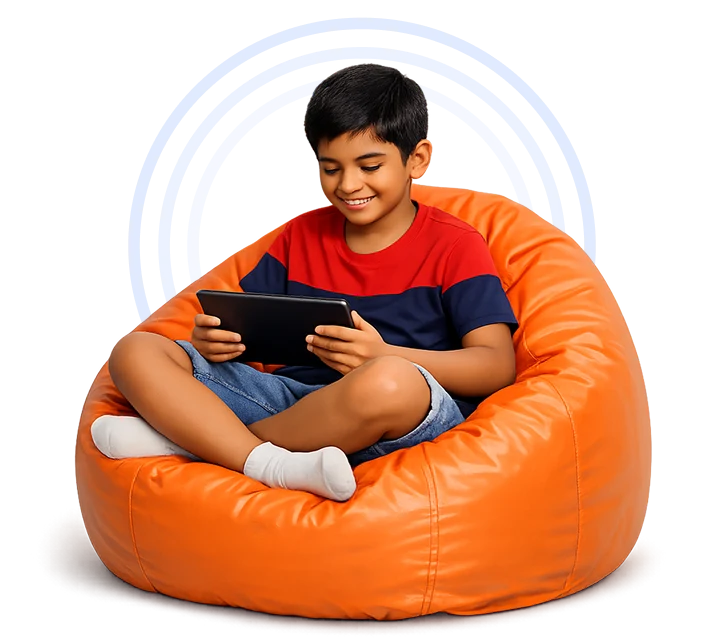 Child on bean bag